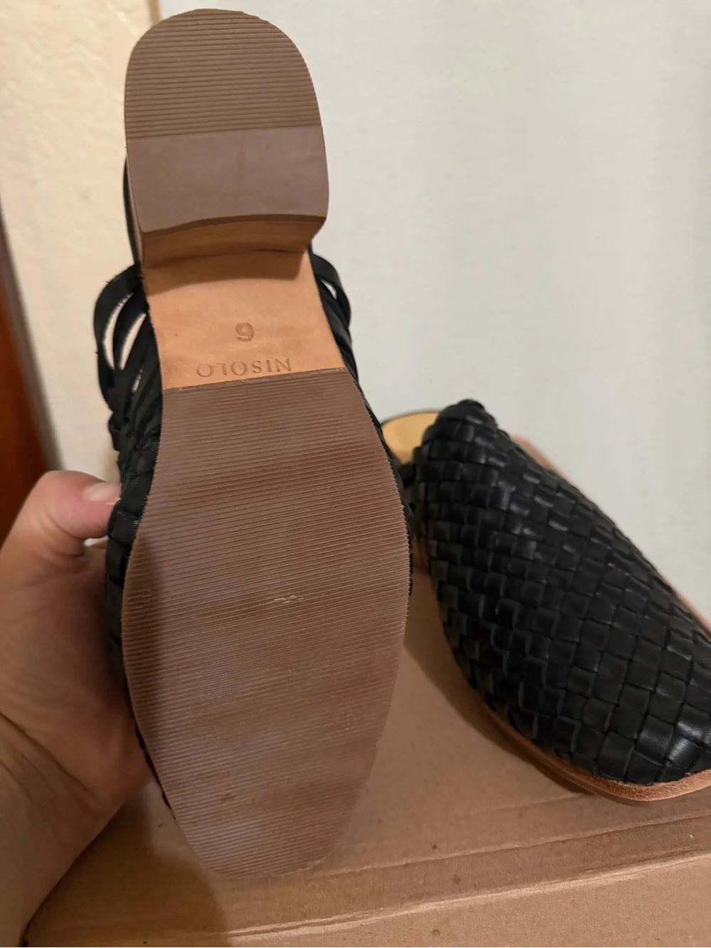 Nisolo black mules
